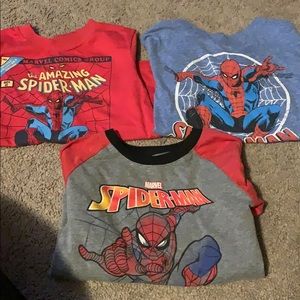 3 Boys Spiderman Shirts